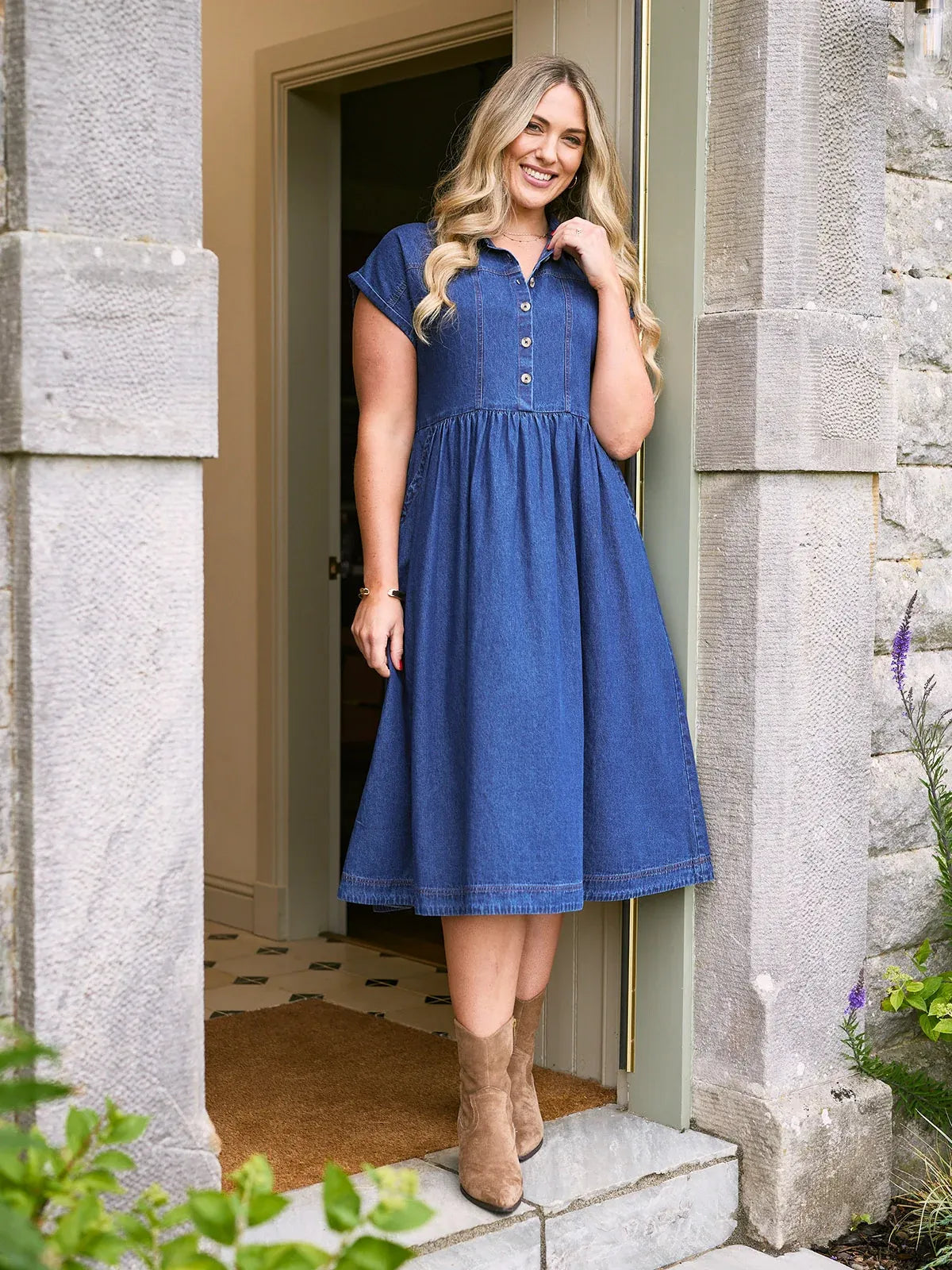 Charlotte Vestido camisero midi