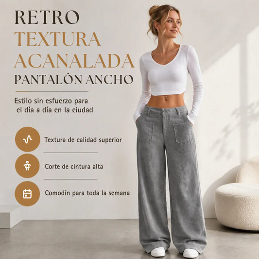 Pantalón Marlene, corte ancho