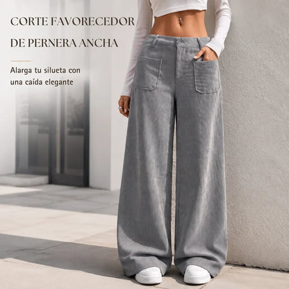 Pantalón Marlene, corte ancho