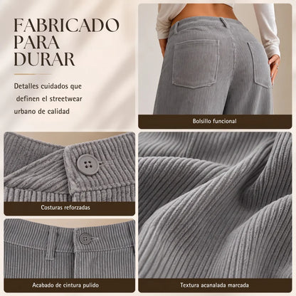 Pantalón Marlene, corte ancho