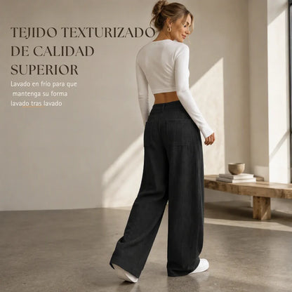 Pantalón Marlene, corte ancho