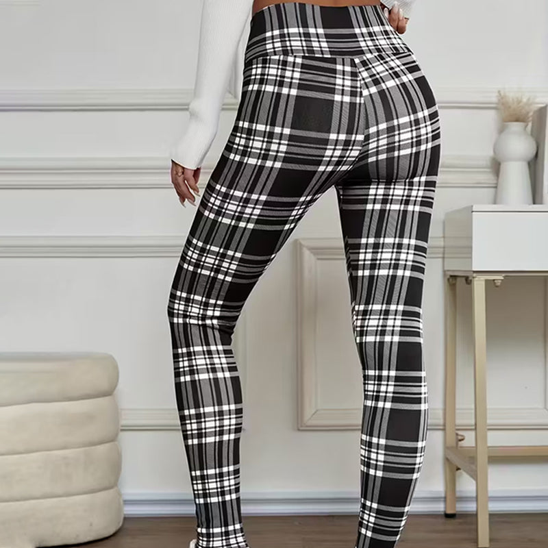 📢📢¡¡50 % de descuento!!⏰Leggings de cuadros forrados de polar para mujer🔥