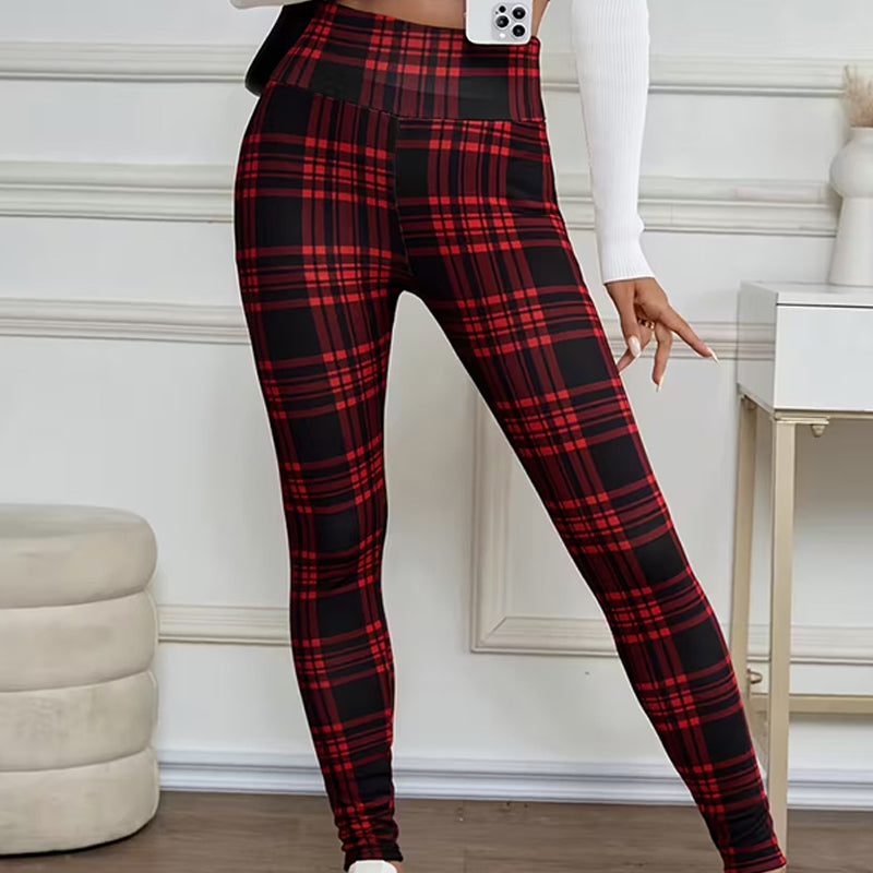 📢📢¡¡50 % de descuento!!⏰Leggings de cuadros forrados de polar para mujer🔥