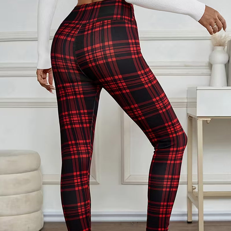 📢📢¡¡50 % de descuento!!⏰Leggings de cuadros forrados de polar para mujer🔥