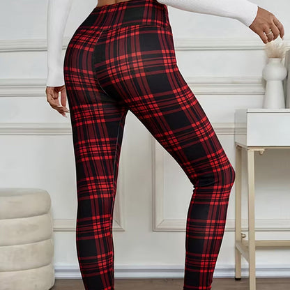 📢📢¡¡50 % de descuento!!⏰Leggings de cuadros forrados de polar para mujer🔥