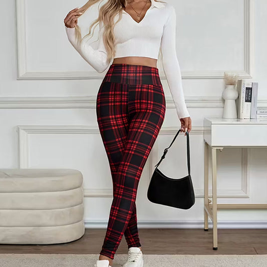 📢📢¡¡50 % de descuento!!⏰Leggings de cuadros forrados de polar para mujer🔥