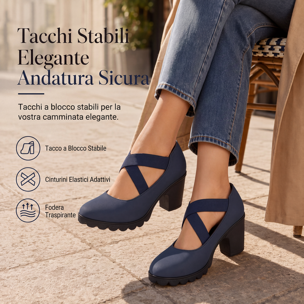 Paula Roux: Zapatos elegantes de tacón ancho