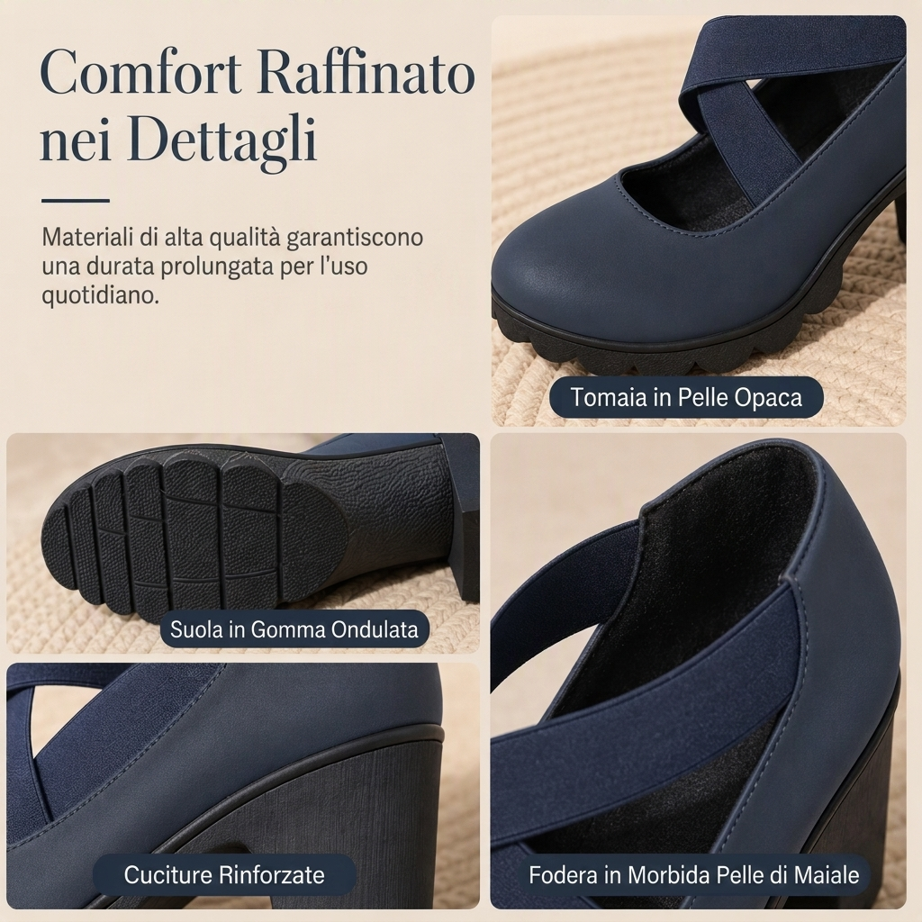 Paula Roux: Zapatos elegantes de tacón ancho