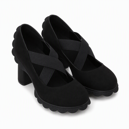 Paula Roux: Zapatos elegantes de tacón ancho