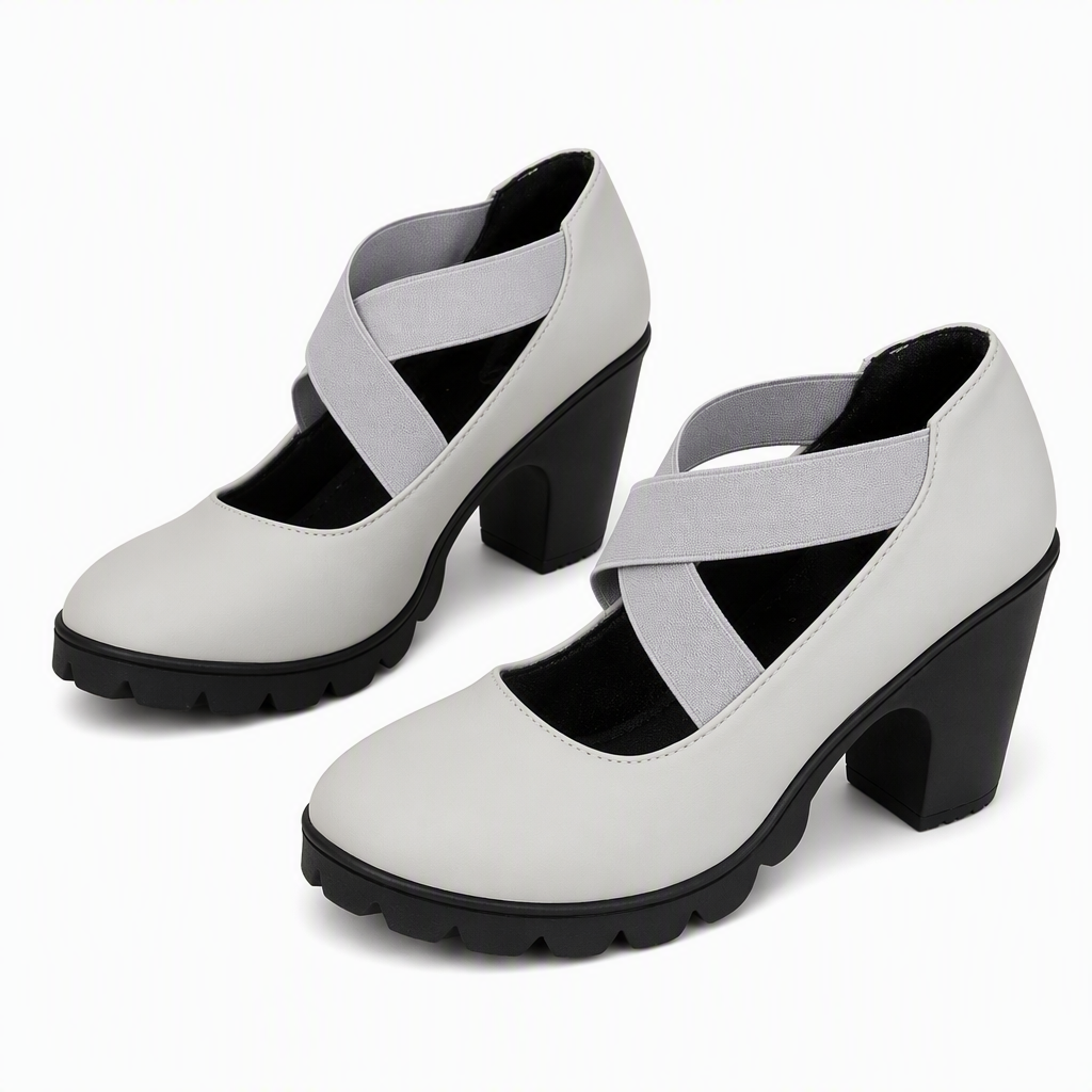 Paula Roux: Zapatos elegantes de tacón ancho