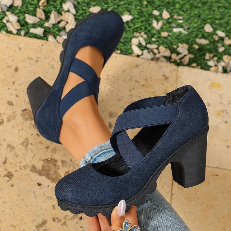 Paula Roux: Zapatos elegantes de tacón ancho