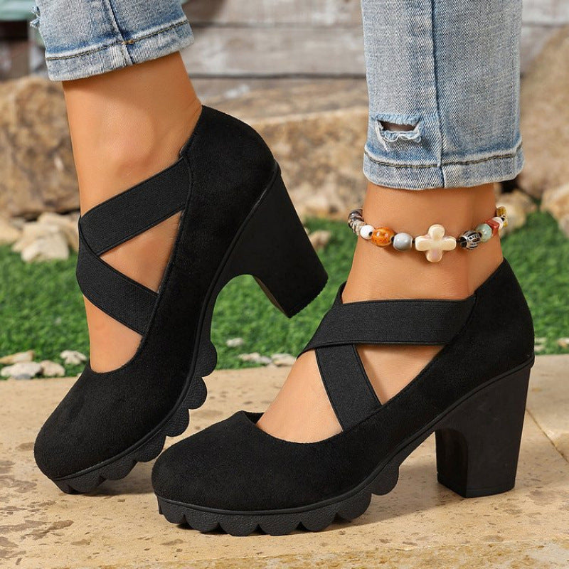 Paula Roux: Zapatos elegantes de tacón ancho