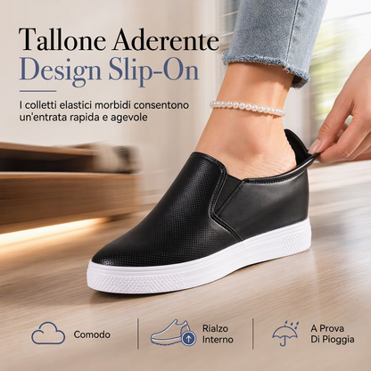 Irene: Zapatillas blancas con cuña