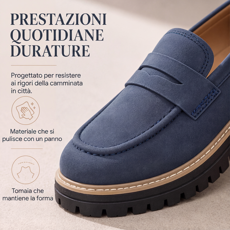 Sofía: Mocasines elegantes de plataforma
