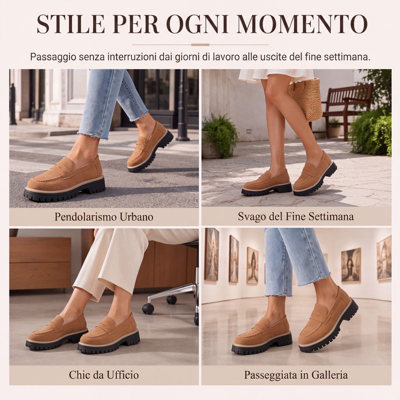 Sofía: Mocasines elegantes de plataforma