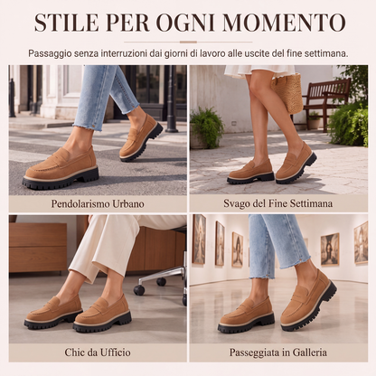 Sofía: Mocasines elegantes de plataforma