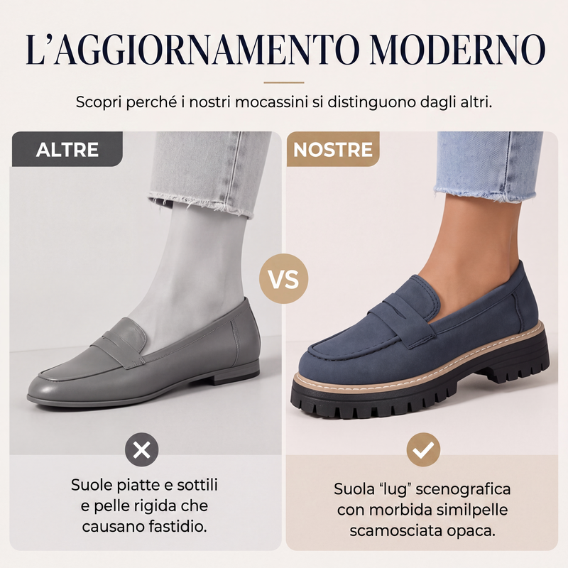 Sofía: Mocasines elegantes de plataforma