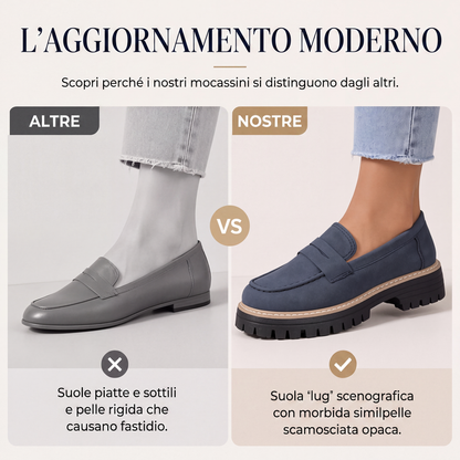 Sofía: Mocasines elegantes de plataforma