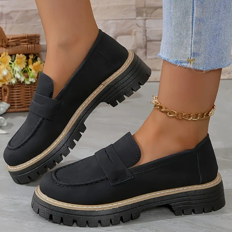 Sofía: Mocasines elegantes de plataforma